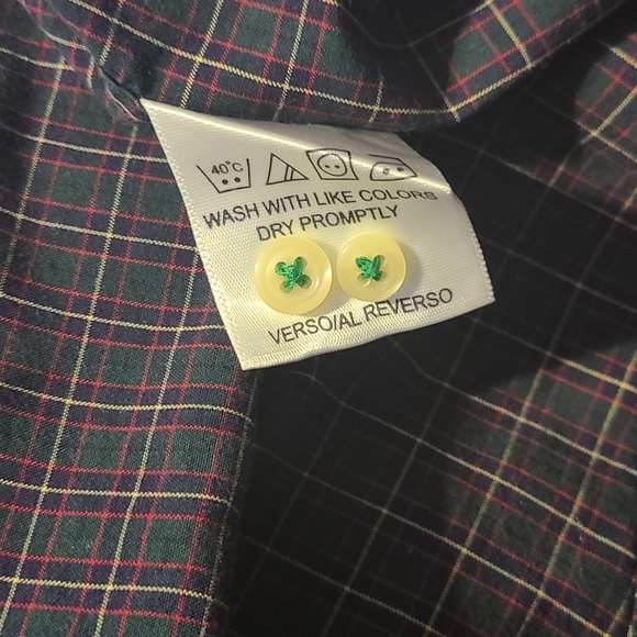 Tommy Hilfiger size 17-17½ multi colored dress shirt - Picture 11 of 11